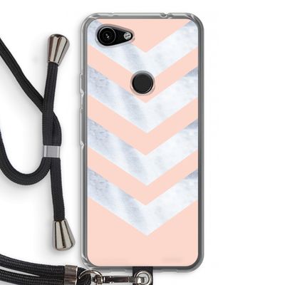 Marmeren pijlen: Pixel 3a Transparant Hoesje met koord