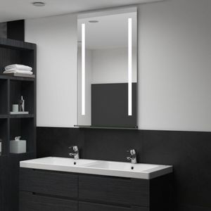 VidaXL Badkamerspiegel led met schap 60x100 cm