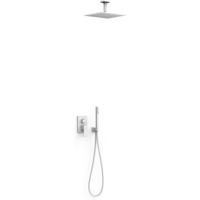Regendouche set Tres Cuadro | Inbouw | Mengkraan | 2-weg | Vierkant | Wit mat