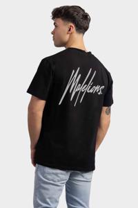 Malelions Striped Signature T-Shirt Heren Zwart - Maat XS - Kleur: Zwart | Soccerfanshop