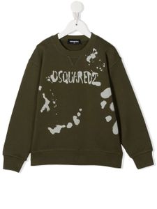 DSQUARED2 KIDS sweat en coton à logo imprimé - Vert