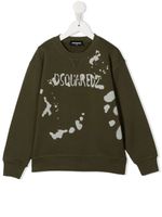 DSQUARED2 KIDS sweat en coton à logo imprimé - Vert - thumbnail