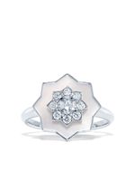 David Morris bague en or rose 18ct pavée de diamants - Argent - thumbnail