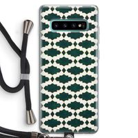 Moroccan tiles: Samsung Galaxy S10 Plus Transparant Hoesje met koord