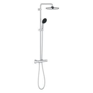 Grohe Vitalio Start 250 douchesysteem thermostatisch hoofddouche 1 straalsoort en handdouche 2 straalsoorten chroom 26677001