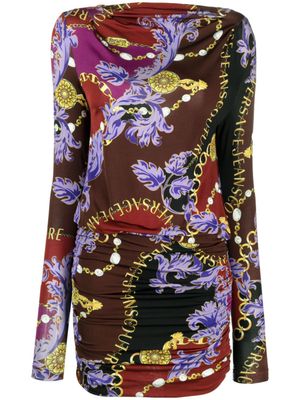 Versace Jeans Couture robe courte à imprimé Barocco - Violet