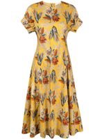 Ulla Johnson robe longue évasée Devon à motif floral - Jaune