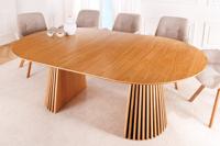 Uitschuifbare eettafel VALHALLA WOOD 120-160-200cm naturel eiken ovale voet - 44092
