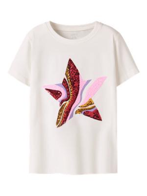 Name it zomer korte mouw t-shirt meisjes - wit - regular fit - NkfKassia