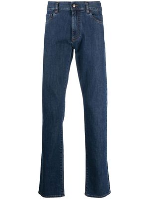 Canali pantalon droit à patch logo - Bleu
