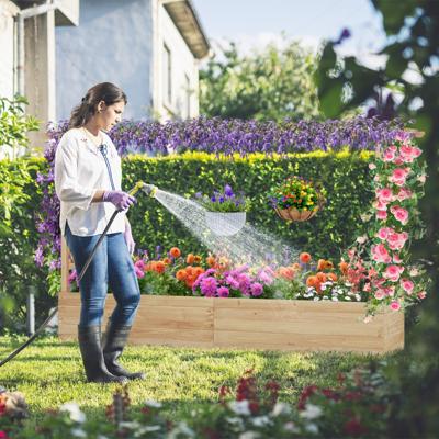 Verhoogd Bloembed met Rankrooster en Hangend Dak Bloembak voor Klimplanten en Hangende manden voor Binnenplaats Tuin