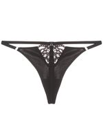 Fleur Du Mal string Charlotte en dentelle - Noir - thumbnail