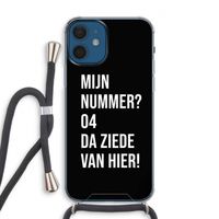 Da ziede van hier - Zwart: iPhone 12 Transparant Hoesje met koord