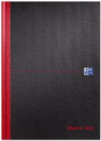 Oxford BLACK N' RED gebonden boek, 192 bladzijden, ft A4, blanco - thumbnail