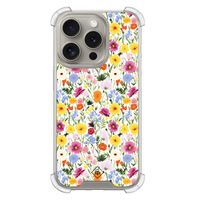 iPhone 15 Pro shockproof hoesje - Happy flora
