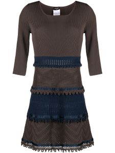 CHANEL Pre-Owned robe courte en crochet (2006) - Marron