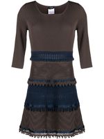 CHANEL Pre-Owned robe courte en crochet (2006) - Marron