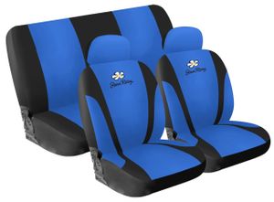Simoni Racing Stoelhoezenset Daisy - Blauw - 8-delig SRCSRDAB