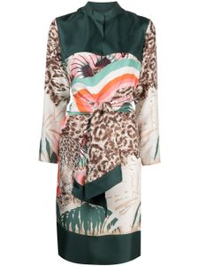 Ferragamo chemise à mélange d'imprimés - Vert