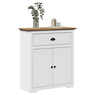 Gangkast BODO 80x35x90 cm wit en bruin