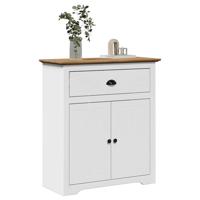 Gangkast BODO 80x35x90 cm wit en bruin