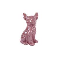 Boxer beeld oud roze 17,5x12,2x28cm