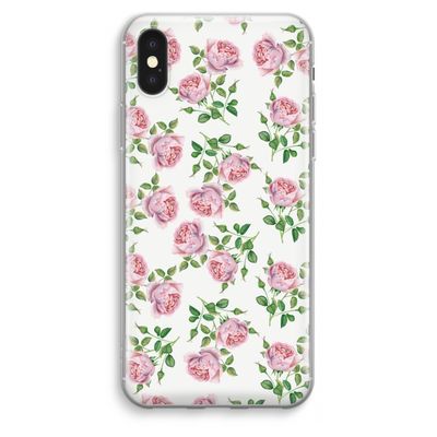 Kleine roosjes: iPhone XS Max Transparant Hoesje