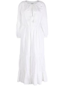 MARANT ÉTOILE robe brodée à volants superposés - Blanc