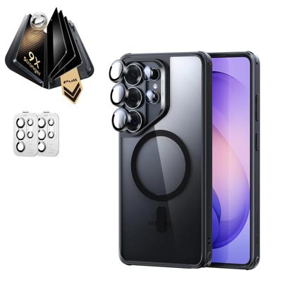 Galaxy S26 Ultra Bundle Classic Hybrid Magnetic Case and Armorite® Pro Privacy Screen Protector - Clear Black