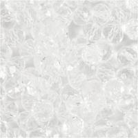 Creativ Company Facet kralen, afm 5x6 mm, gatgrootte 1 mm, kristal, 100 stuk/ 1 doos
