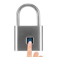 RVS automatische intelligente vingerafdruk hangslot elektronische vergrendeling 40 fingerprint Edition (zilver)