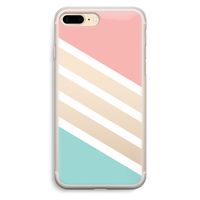 Strepen pastel: iPhone 7 Plus Transparant Hoesje