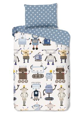 Good Morning Kinderdekbedovertrek "robots" - Multi - (140x200 cm) - Katoen