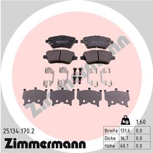 Remblokkenset, schijfrem ZIMMERMANN, u.a. fÃ¼r Ford