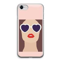 Red lips: iPhone 8 Transparant Hoesje