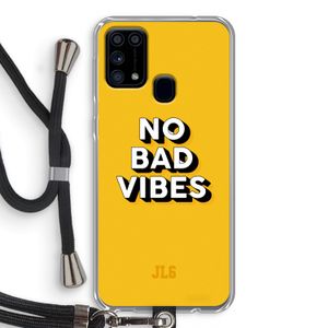 No Bad Vibes: Samsung Galaxy M31 Transparant Hoesje met koord