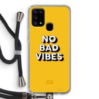 No Bad Vibes: Samsung Galaxy M31 Transparant Hoesje met koord