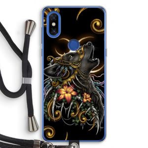 Huilende Wolf: Xiaomi Mi Mix 3 Transparant Hoesje met koord