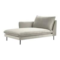 Cosmopolitan Design Vienna Chaise Longue Links - Velvet - Beige