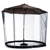 Outsunny Muggengaas voor parasol vliegennet klamboe zwart Ã˜3 m met slang | Aosom Netherlands
