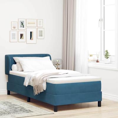 Boxspringbed met donkergrijs fluwelen matras 80x200 cm