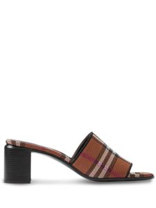 Burberry mules à carreaux - Marron