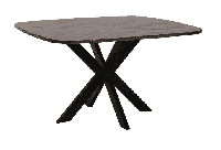 Tower Living Eettafel 'Silvi' Mangohout, 130 x 130cm, kleur Zwart