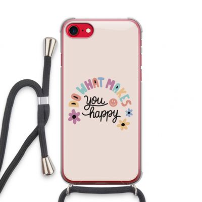 Happy days: iPhone SE 2020 Transparant Hoesje met koord