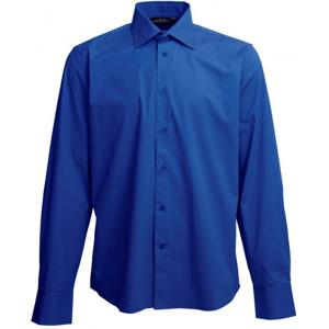 Lemon & Soda Heren casual overhemd - kobalt blauw - katoen/polyester