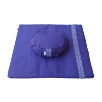 Meditation set with cushion crescent - Purple - thumbnail