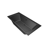 Xenz Robijn Duobad - 190x90x48 - afvoer Midden - acryl - ebony 6988-29