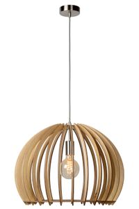 Lucide BOUNDE - Hanglamp - Ø 50 cm - 1xE27 - Licht hout