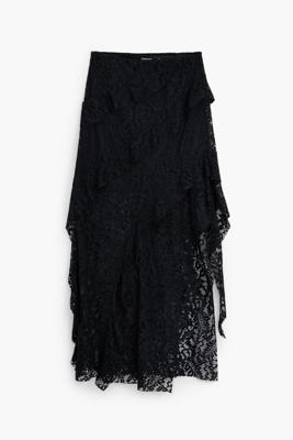 Kokerrok van kant - BLACK - S