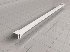 Stabilisatiestang Wiesbaden Slim | 120 cm | t.b.v. inloopdouche | Wit mat
